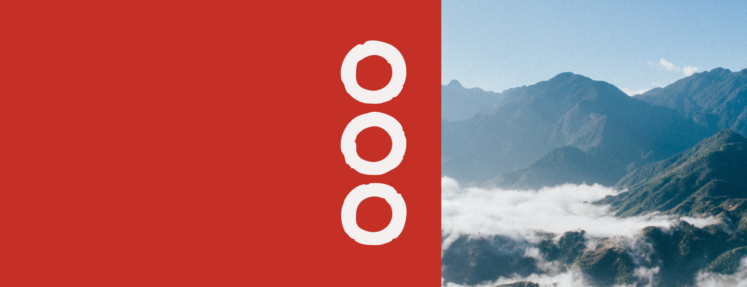 a breakdown of the high quality cotton used in production with image of cloudy mountain