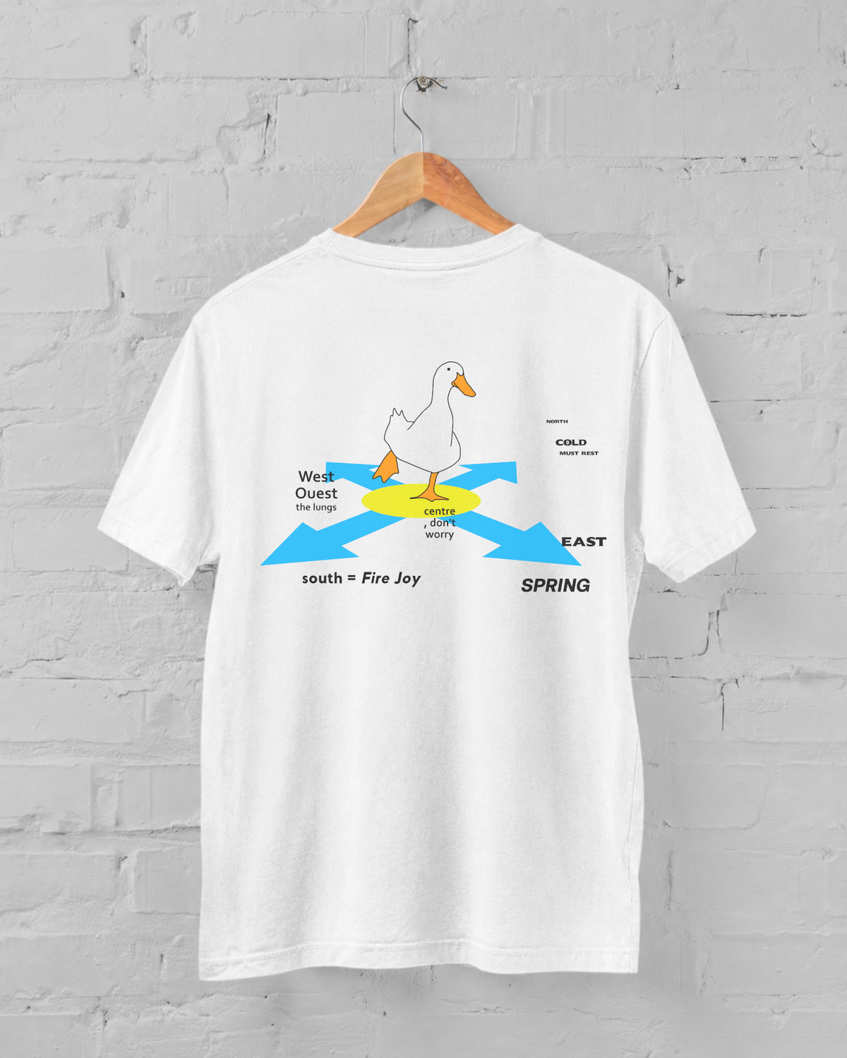 "TCM Goose" 5 elements framework T-shirt