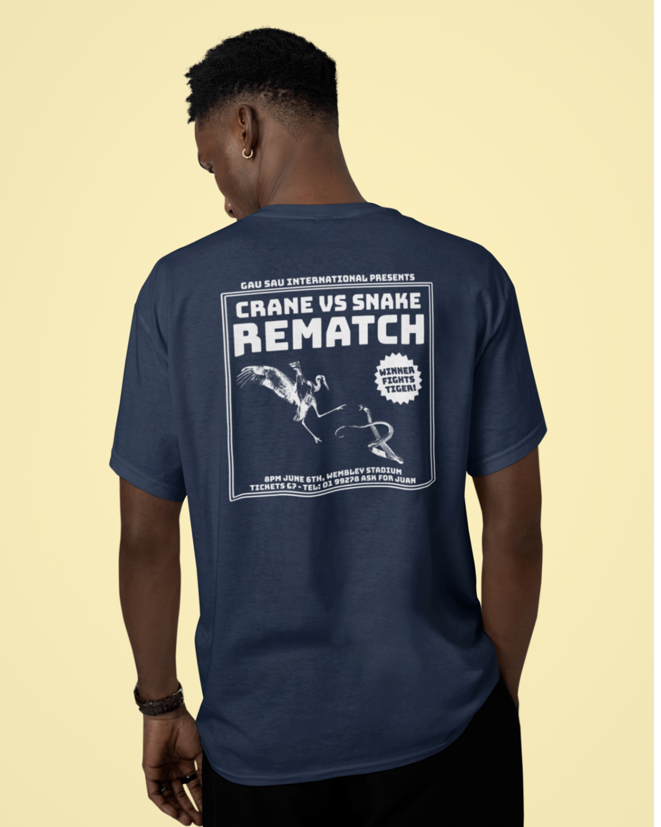 Men's "Crane VS Snake REMATCH" tai chi T-shirt