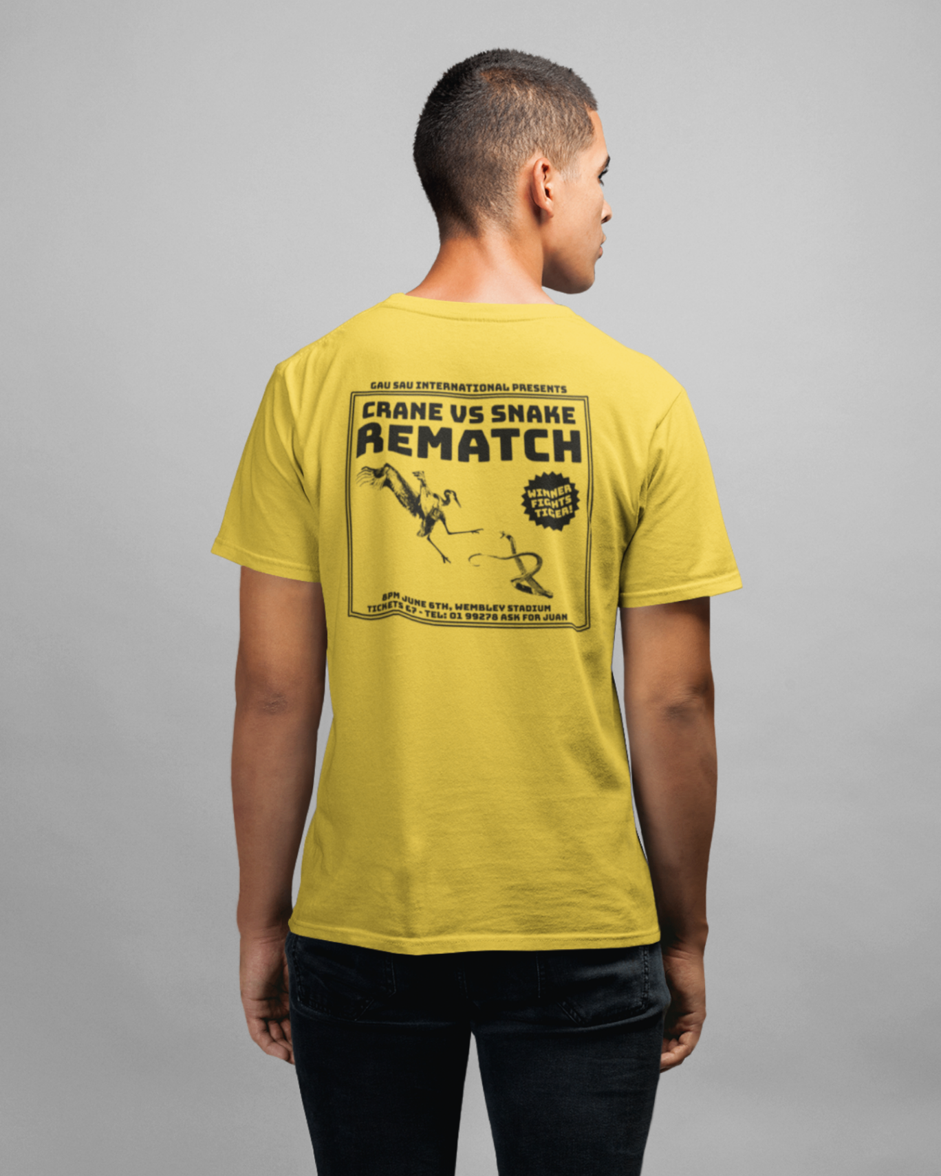 Men's "Crane VS Snake REMATCH" tai chi T-shirt