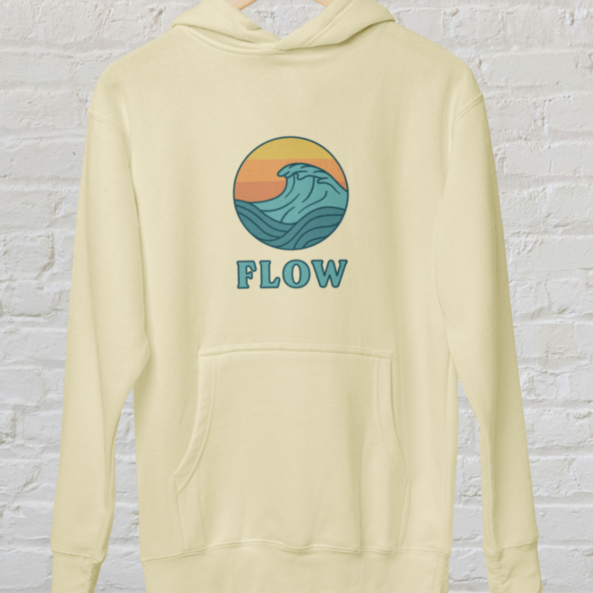 Vanilla hoodie 'Flow design' colour