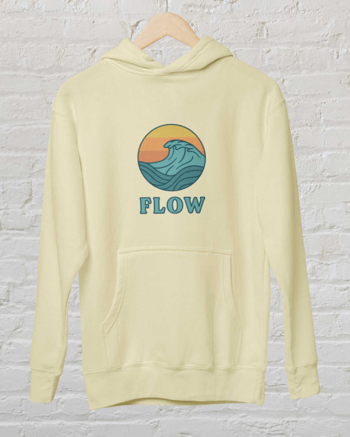 Vanilla hoodie 'Flow design' colour