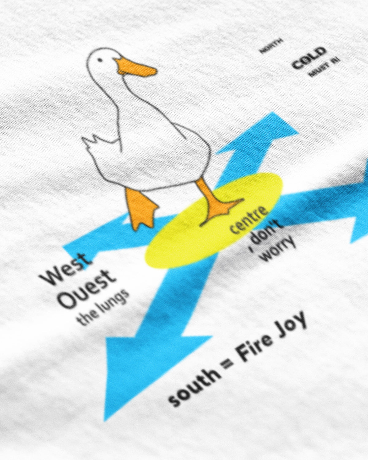 "TCM Goose" 5 elements framework T-shirt