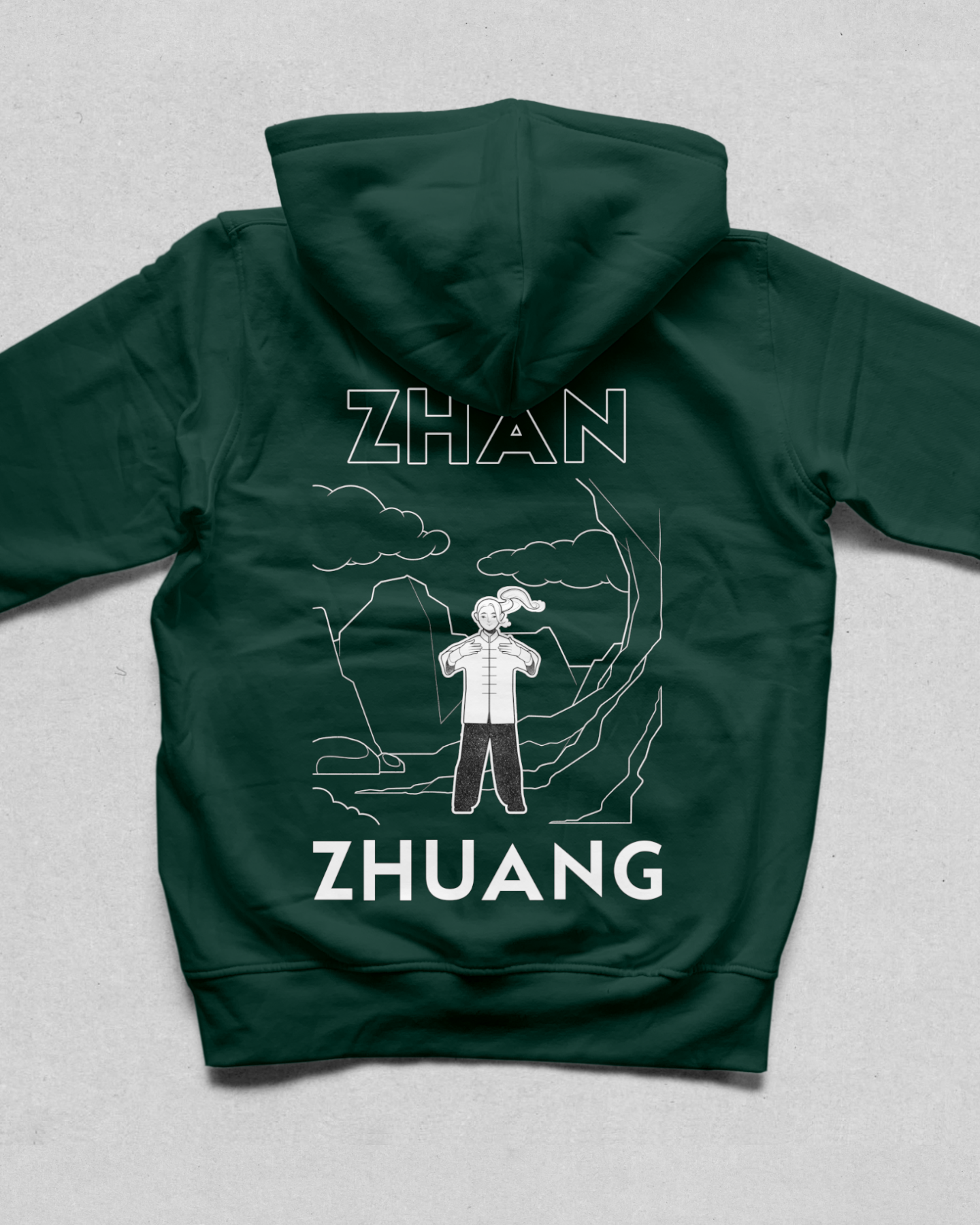 "Zhan Zhuang" tai chi & Qi Gong zip up Hoodie
